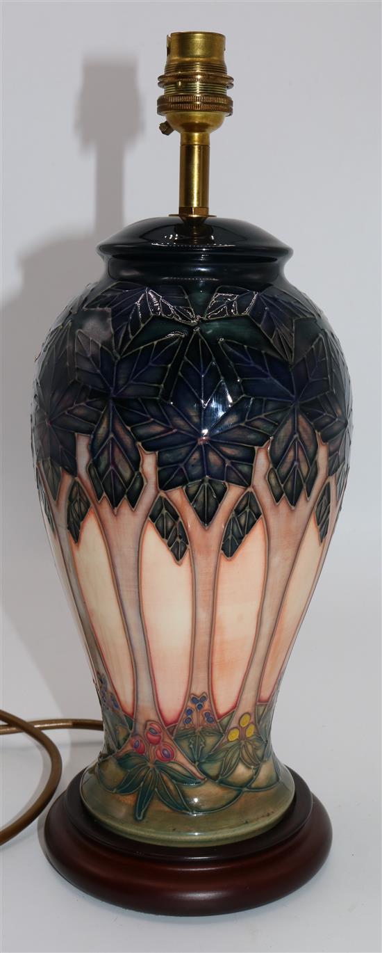 A Moorcroft cluny design lamp base